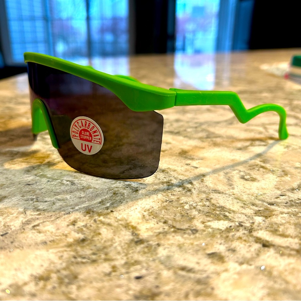 Razor Blade Style Neon Green Shades (New)
